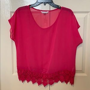 Charming Charlie Sheer Lace Top